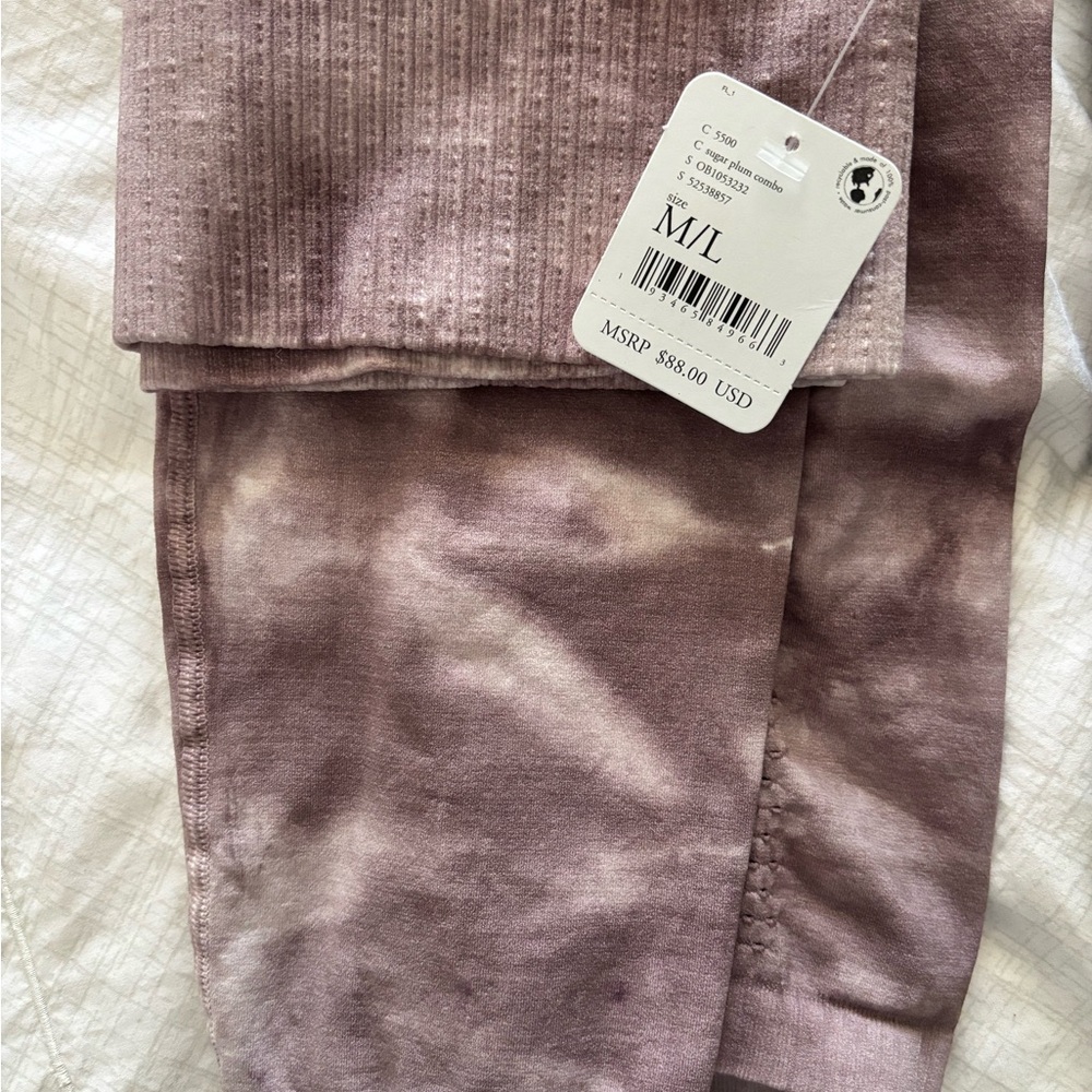 Free People Good Karma Purple Tie-Dye Leggings
NWT
